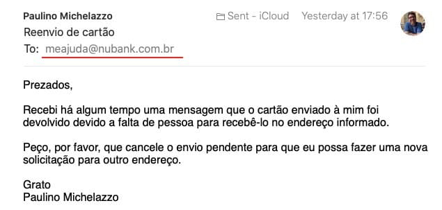 Me ajuda suporte Nubank, por favor!